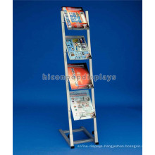 China Manufacturer 4-Layer Metal Display Factory Free Design Floor Standing Brochure Book Display Shelf
